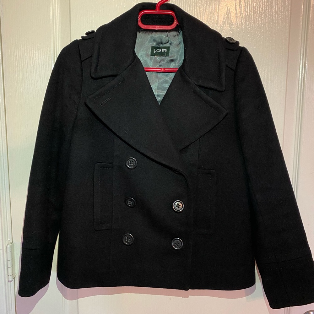 J Crew double breasted wool peacoat